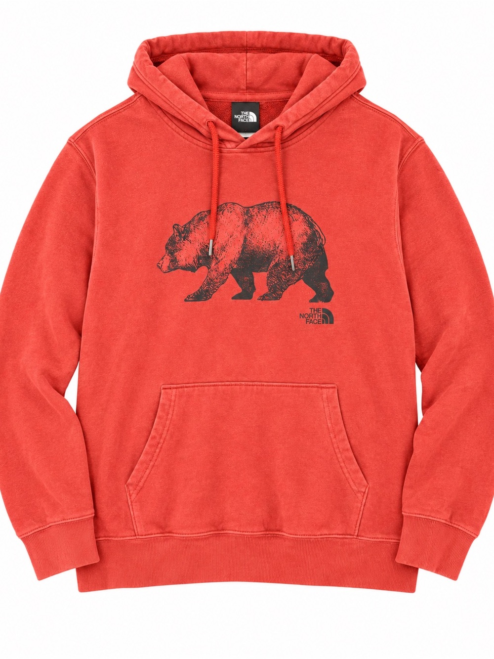 The North Face Men’s Large Rust Red Bear Graphic Pullover Hoodie